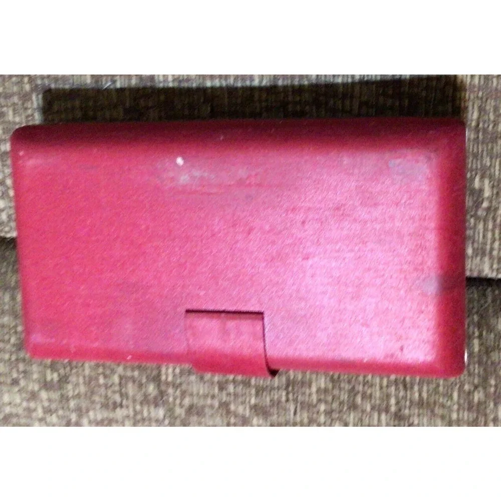 Travel jewelry case snap closure lovely red 16 separate sections